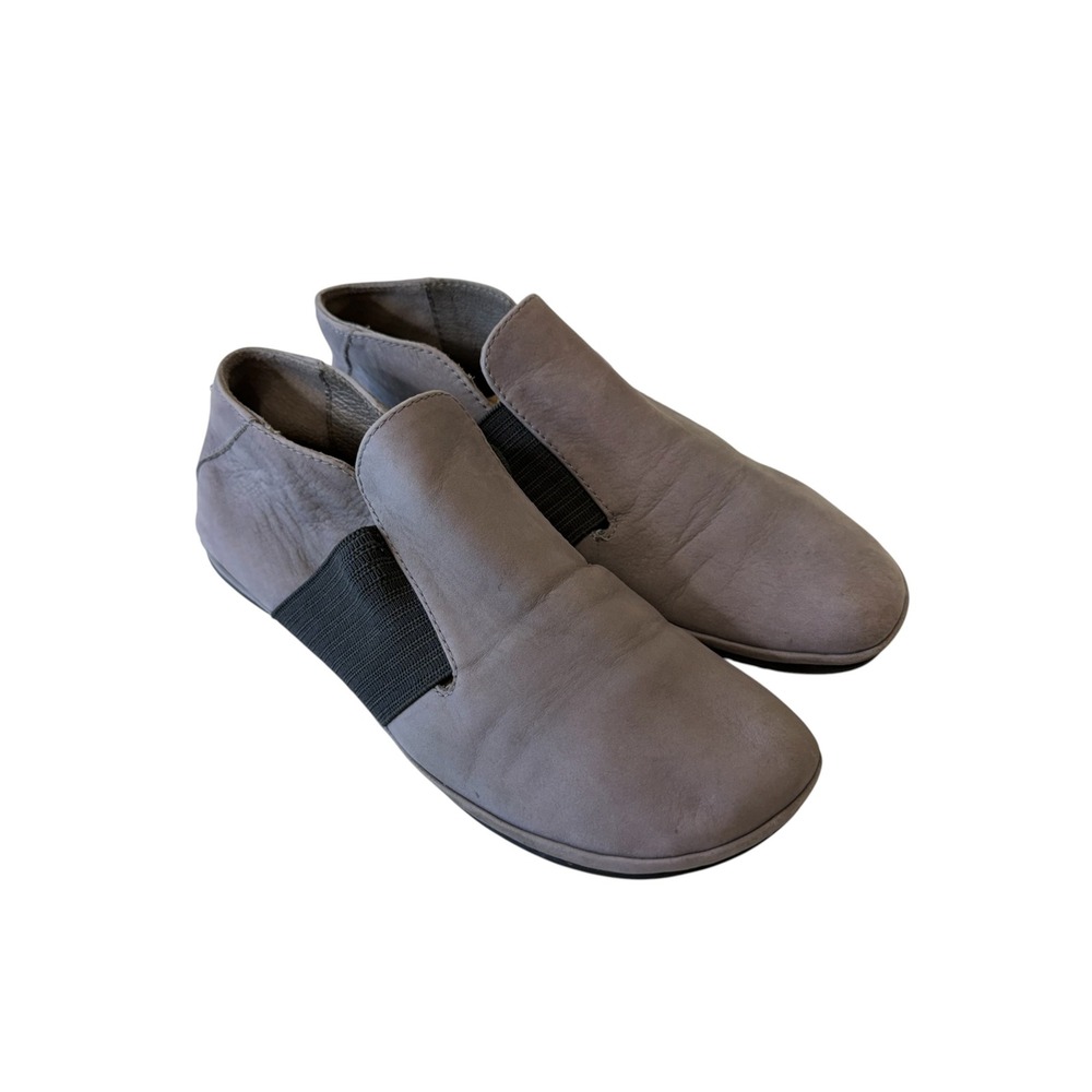 Camper Girls Grey Leather Slip On Ankle Boots, 35 /